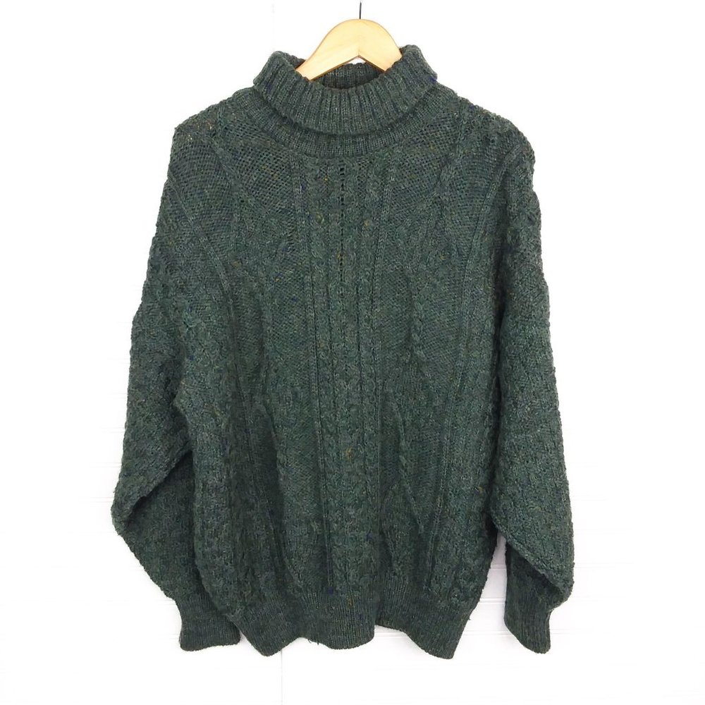 Men's Green Turtleneck Sweater